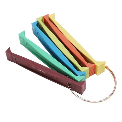 Jeffergarden Klimaanlagen- Lamellenkamm- Set, AC- Kondensator, Verdampfer, Lamellenkamm- Werkzeugsatz mit 12 Größen und 6 Farben, ABS- Material Zum Reinigen und Richten von AC- Lamellen-5