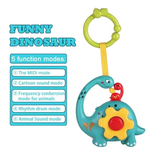 Image of Incarnation Colorful Cradle Rattle Toy for Baby - Attractive for New Born, Children and Infant Activity Center - Dinosaur Set