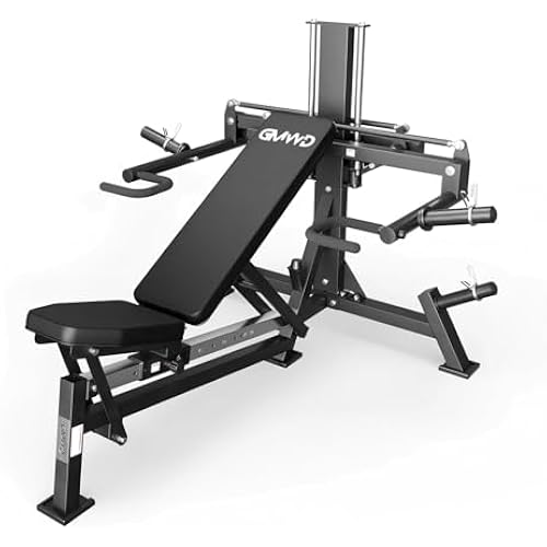 GMWD Chest Press Machine, Bench Press Machine with Independent Converging Arms, Adjustable Flat Incline Bench for Chest, AB Workouts, Shoulder Home Gym Equipment