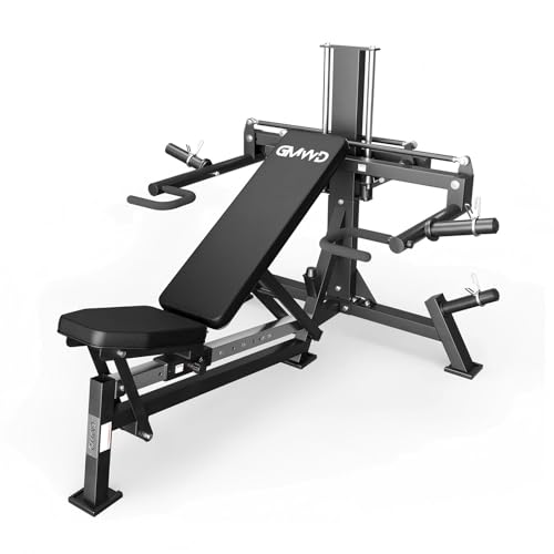 GMWD Chest Press Machine, Bench Press Machine with Independent Converging Arms, Adjustable Flat Incline Bench for Chest, AB Workouts, Shoulder Home Gym Equipment
