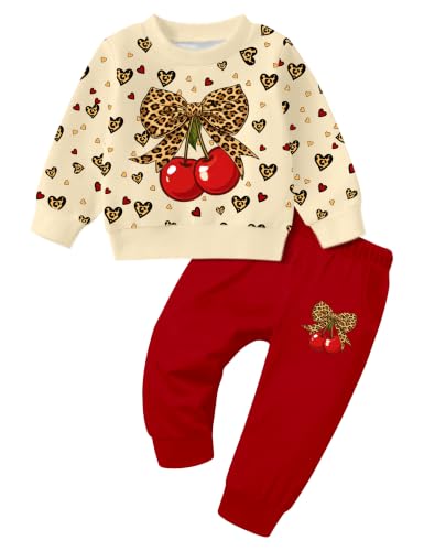 Image of Toddler Girl Clothes Fall Winter Outfits Wild Hair Don't Care Highland Cow Sweatshirt Pants Western Cowgirl Outfit