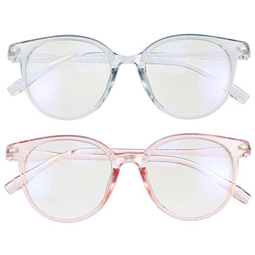 Óculos com bloqueio de luz azul ARTIBETTER 2 peças de óculos redondos e azuis para leitura da fadiga