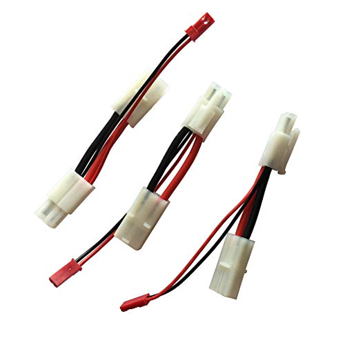 Conector Tamiya a JST macho con adaptador de corriente para coches y barcos RC, 3 uds