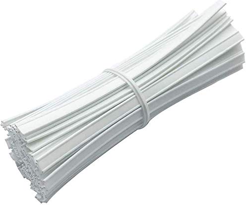 Xchime 100 pcs Wire for face mask Nose Strip, Nose Wire for Masks, Nose Bridge Wire for Mask Washable, Plastic Nose Wire for mask,Double Wire Flat Bendable, 4 inch x 0.2 inch