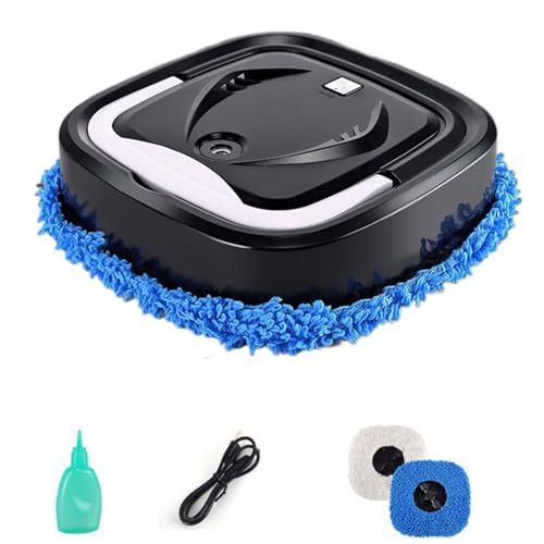 スマートロボットバキュームとモップコンボ-5.4 Wロータリー加湿スプレー3IN1、ペットの髪、ハードフロア、カーペットのスケジューリングを備えた自動ウェットスクラビング、モッピング、および掃除機システム