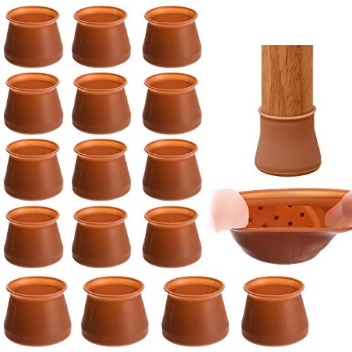 16Pcs Pie de Silla,Almohadilla de Silicona para Muebles,Almohadilla de Patas de Sillas,Tapones...