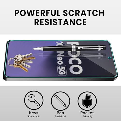 Image of ArmourPro Matte Gaming Tempered Glass Compatible for Poco X6 Neo and Redmi Note 13 Pro (6.67 Inch) Edge-to-Edge Protector Coverage with Installation kit| Anti-Glare and Anti-Fingerprint