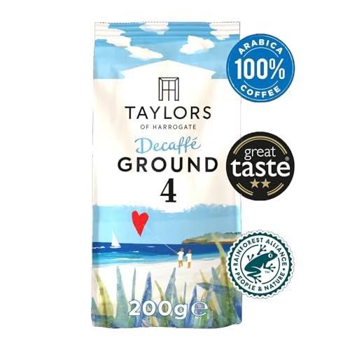 Taylors of Harrogate Decaffe Ground Roast Coffee, 200 g (Pack of 6 - Total 1.2kg)