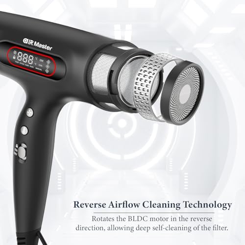 Image of VEGA PROFESSIONAL Airmaster 2400W BLDC Hair Dryer for Women & Men, Professional Blow Dryer with 70000 RPM Motor, 10X Longer Lifespan, 5 Preset & 7 Manual Modes, Fast Drying, 16 Amp Plug (VPPHD-14)