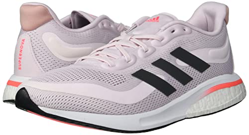 Image of adidas Women's Supernova Running Shoe, Almost Pink /Carbon /Turbo, 10