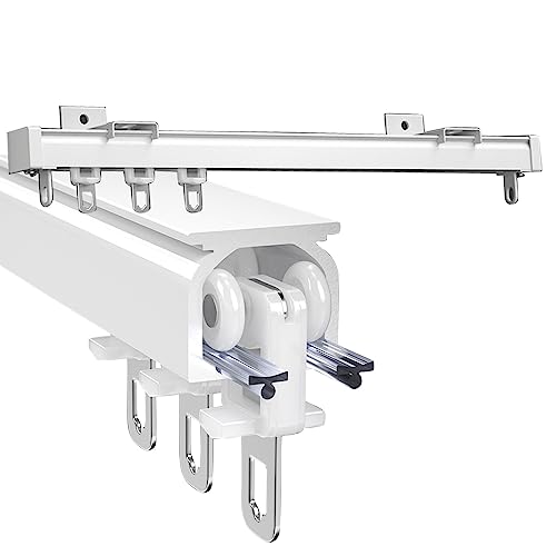 Rail de rideau en aluminium robuste pour fixation plafond réglable