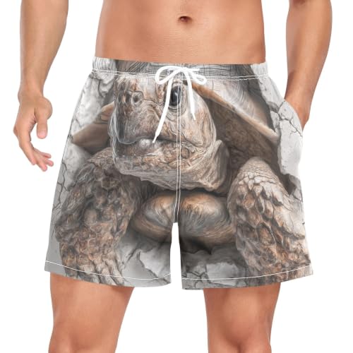 Traje de baño de secado rápido para hombre diseño tortuga mármol