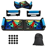 Riossad 14 in 1 Unisex Push Up Brett,Tragbare Multifunktions-Muscleboard ideal für Home Training,farbcodiertes Push-up-Board für professionell Muskelaufbau