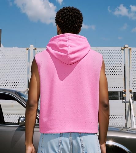 Image of Jigfar Men's Glitter Rhinestone Print Fashion Casual Hipster Stylish Urban Streetwear Hip-Hop Tank Top Y2K Sleeveless T-Shirt