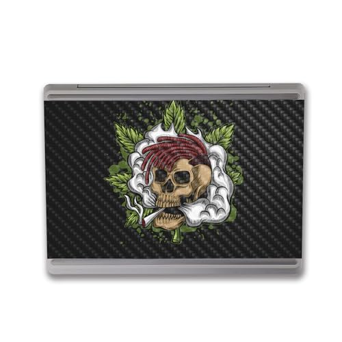 Image of MightySkins Carbon Fiber Skin Compatible with Microsoft Surface Laptop Go 3 (2023) Full Wrap Kit - Death by Ganja | Protective Durable Textured Carbon Fiber Finish | Made in The USA