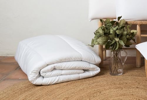 Velfont - Edredón antiácaros (250 g/m²), Blanco, 220 x 220 cm