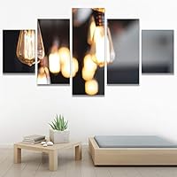 SIGNWIN 5 Panel Canvas Wall Art Modern Art Abstract Closeup Industrial Modern Art Multicolor Patterns for Home Decorations Ready to Hang - 60