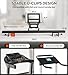 Treadmill Desk Attachment, Universal Treadmill Laptop Holder - Adjustable Height & Width Aluminum Laptop Stand for Treadmill, Black