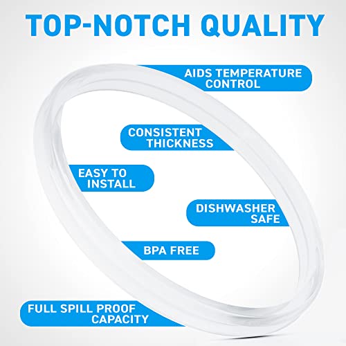 Pack of 3, 30 oz Replacement Rubber Lid Ring, 3.7 Inch Diameter - Gasket Seals, Lid for Insulated Stainless Steel Tumblers, Cups Vacuum Effect, fit for Brands - Yeti, Ozark Trail, Beast - White