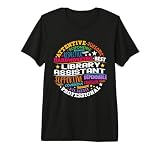 Groovy Librarian School Library Assistant Day Back to School Premium Tri-blend T-Shirt