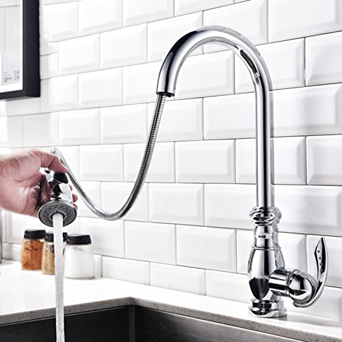 Robinet de cuisine flexible idéal pour laver les grands plats