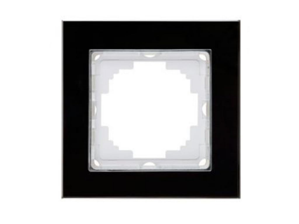 Personal Frame in Black Glass - Series 8000. This elegant frame highlights your photos and memories, adding a modern and sophisticated touch to any space. Perfect for decoration.