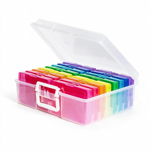 novelinks Photo Storage Boxes with Handle, Photo Organizers and...
