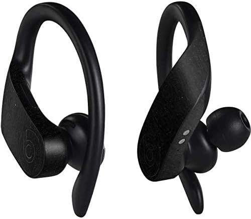 Skinit Decal Audio Skin Compatible with PowerBeats Pro - Officially Licensed Black Brushed Steel Texture Design