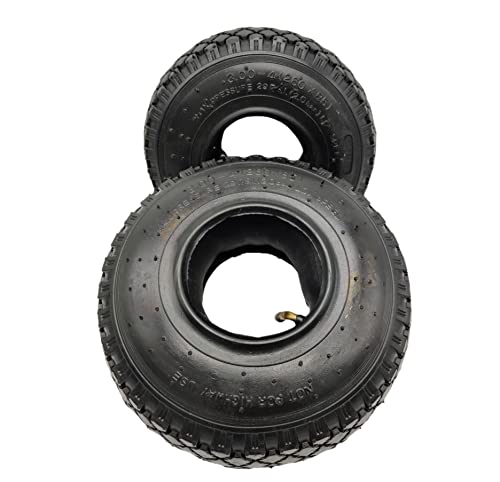 2X HMH-Shop Sackkarren 2er Set Mantel + Schlauch 3.00-4 Sackkarrenmantel Decke 260mm Sackkarrenschlauch 2 Stück Ersatzreifen für z.B. Bollerwagen Karre Luftreifen Reifendecke 260x85mm Innenschlauch