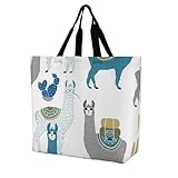 EJFICAHG Sacs À Main Pour Femmes Alpaga Et Cactus Sac D'achat Sac Fourre Tout En Polyester Sac À Dos Sacoche