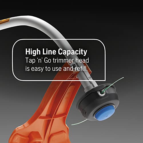 Husqvarna 122C Gas String Trimmer, 22-cc 2-Cycle, 17-inch Curved Shaft Gas String Trimmer with Tap N' Go Trimmer Head, 966712701