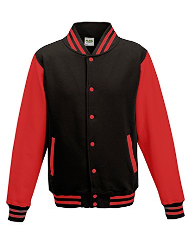 Image of AWDis JH043MOXN / BURM, Men's Jacket, Multicolored (Jet Black/Fire Red), Medium