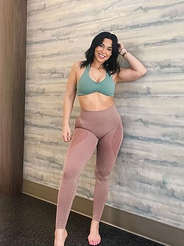 Image of Aoxjox Women's Workout Sports Bras Fitness Taylor Scrunch Halter Bra Yoga Crop Tank