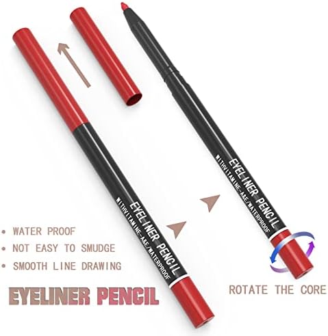 12 Kinds Of Color Eyeliner Pen, Eyebrow Pen,Eye Shadow Pencil, Lip Line Pen, Eyelid Pad, Pencil Makeup Set Tool (12PCS)