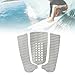 Colaxi 3Pcs Surfboard Traction Pads Boat Floor Mat Multipurpose DIY Stomp Pad EVA Deck Grip Foot Tail Pad for Skimboard, White