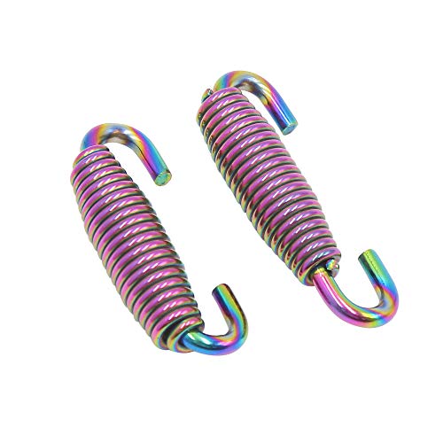 Tubo de escape accesorio de motocicleta con resorte giratorio de 59mm en acero de colores