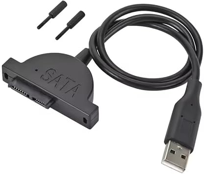 PrimeX Plus PX-2430 Notebook DVD USB  evirici, Notebook CD/DVD Harici Ba lama Kablosu, USB 2.0 Mini SATA D n t r c , 9.5mm 9.6mm 12.7mm Laptop DVD-RW Okuma Yazma Kablosu