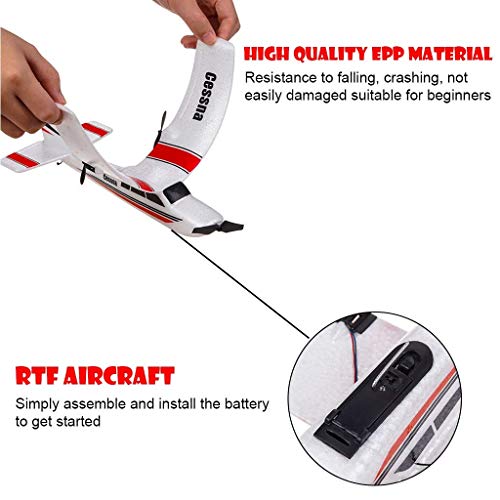 Qt Rc Plane 2.4Ghz 2 Channel Remote Control Airplane Ready To Fly,Durable Epp Foam Rc Aircraft For Adults And Beginner, Easy & Ready To Fly, Great Gift Toy For Adults Or Advanced Kids (Red) #TOP3