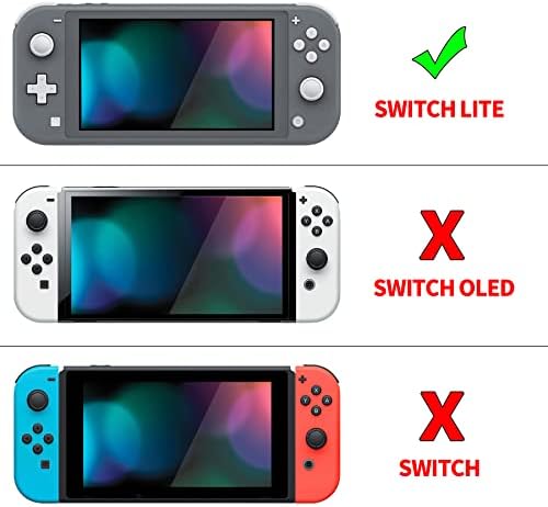 PlayVital for Switch Lite Case ZealProtect w/Screen Protector & Thumb Grips & Button Caps, Ergonomic Grip Cover Hard Shell for Nintendo Switch Lite Accessories - Cherry Blossoms Petals