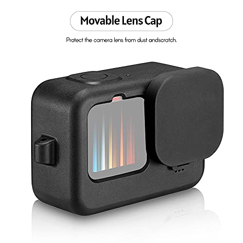 Moniss Action Camera Cage silicone capa protetora acessório fotográfico com tampa de lente substitui
