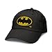 DC Comics Batman Basic Logo Adjustable Baseball Hat, Black, One Size