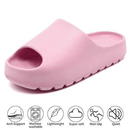 Image of Jaeynow Cloud Slides for Women,Unisex EVA Soft Recovery Slides,Thick Sole Open Toe Mens Pillow Slides Shower Shoes Outdoor&Indoor House Slippers