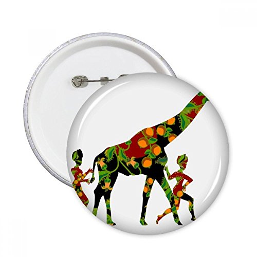 Broches africaines de style autochtone pour customiser vos vêtements, lot de 5 badges ronds