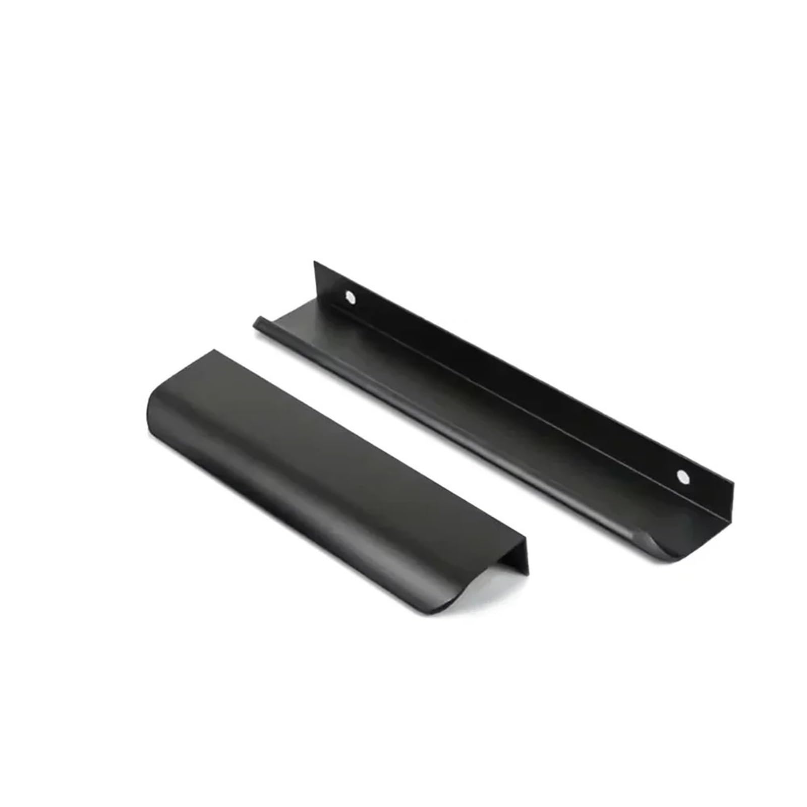 Gold Black Hidden Handles Long Kitchen Cabinet Pulls Drawer Knobs Aluminum Alloy Furniture Cupboard Wardrobe(Black-500mm)