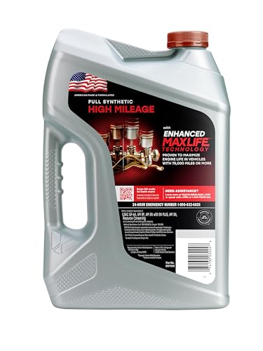 Image of Valvoline Full Synthetic High Mileage with MaxLife Technology SAE 0W-20 Motor Oil 5 QT, Case of 3