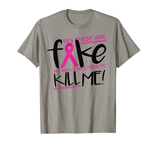 YES THESE ARE FAKE MY REAL ONES TRIED TO KILL ME Cancer Meme Camiseta