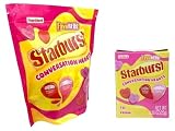 Starburst FaveReds Conversation Heart Candy Bag and Conversation Heart Candy Box, 2 Pack, Sweet Candy Gift for Him or Her, by Frankford Candy