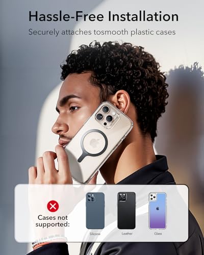 ESR for MagSafe Sticker 360, MagSafe Ring Magnet (HaloLock), 2 Pack Magnetic Ring, Universal Magnetic Wireless Charger Conversion Kit for iPhone 15/14/13/12/11, Galaxy S23/S22/S21 and More - Image 9