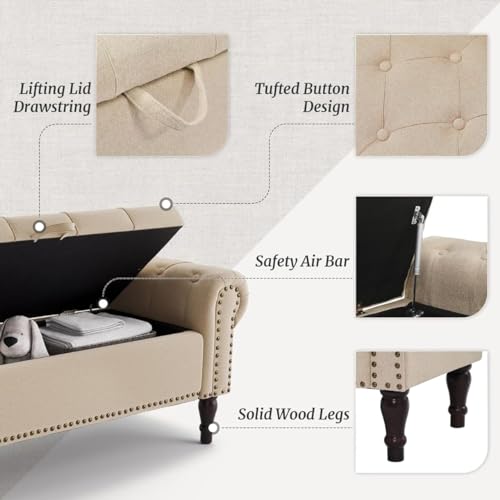 Image of Elegant Couch Luxury Living Room Furniture Upholstery Comfortable Seating Classic Design Neutral Color Palette Home Decor Elegance Inviting Lounge Furniture (Beige)