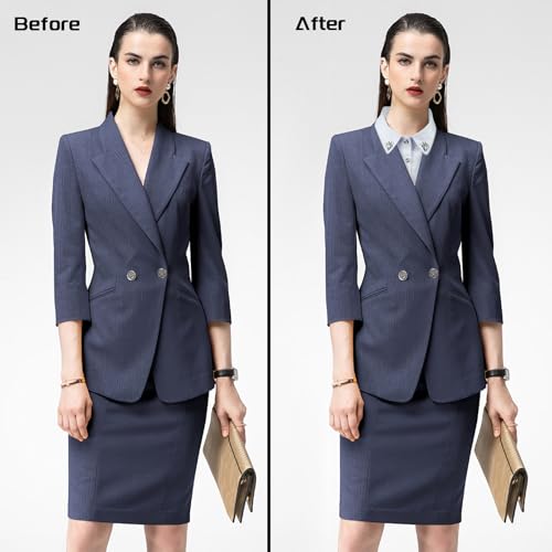 Handcrafted Faux Diamond and Pearl Fake Collar Shirts Versatile Dickey Collar Half Shirt Collar for Women2